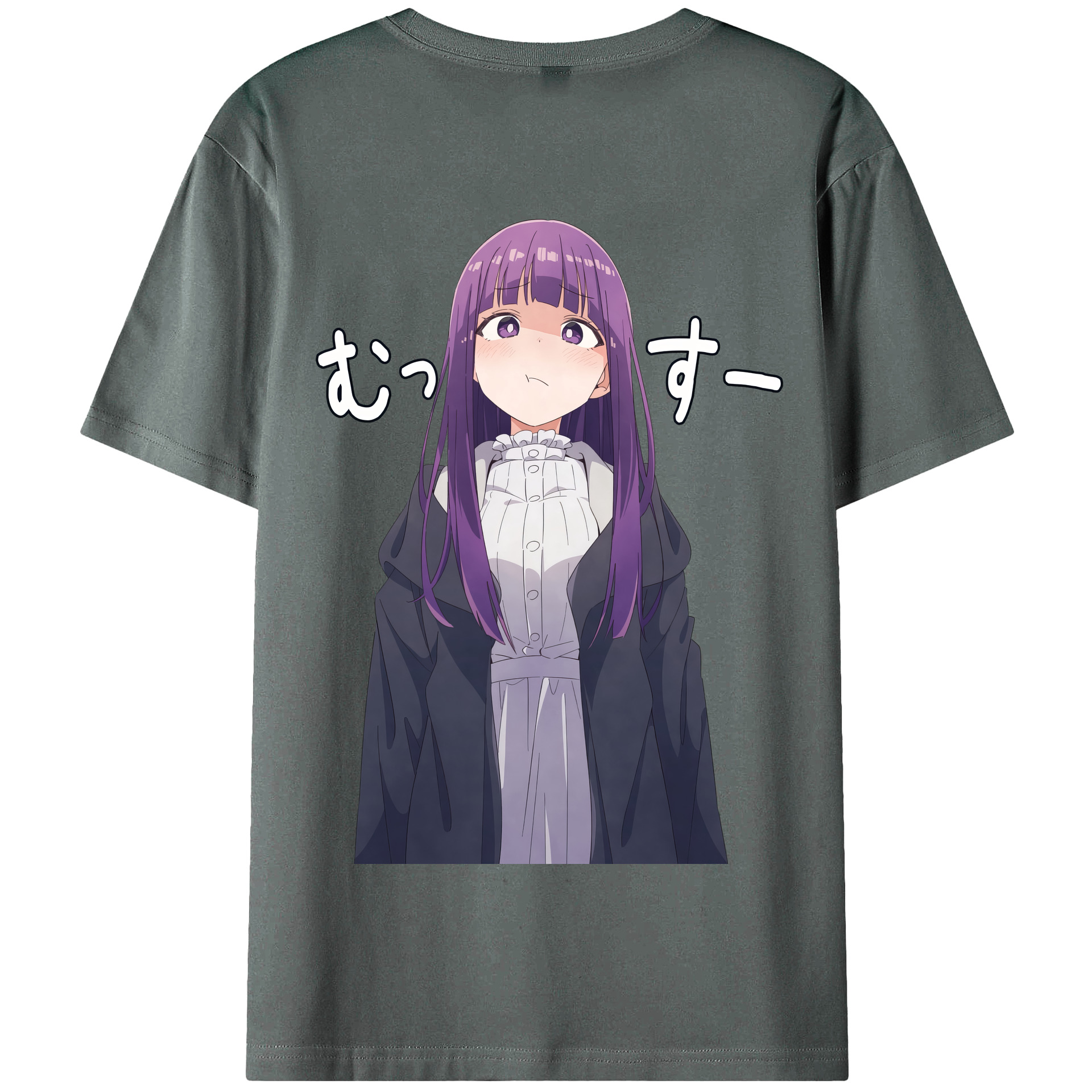 （画像用） 葬送のフリーレン Frieren 綿100％半袖Tシャツ（背面プリント）